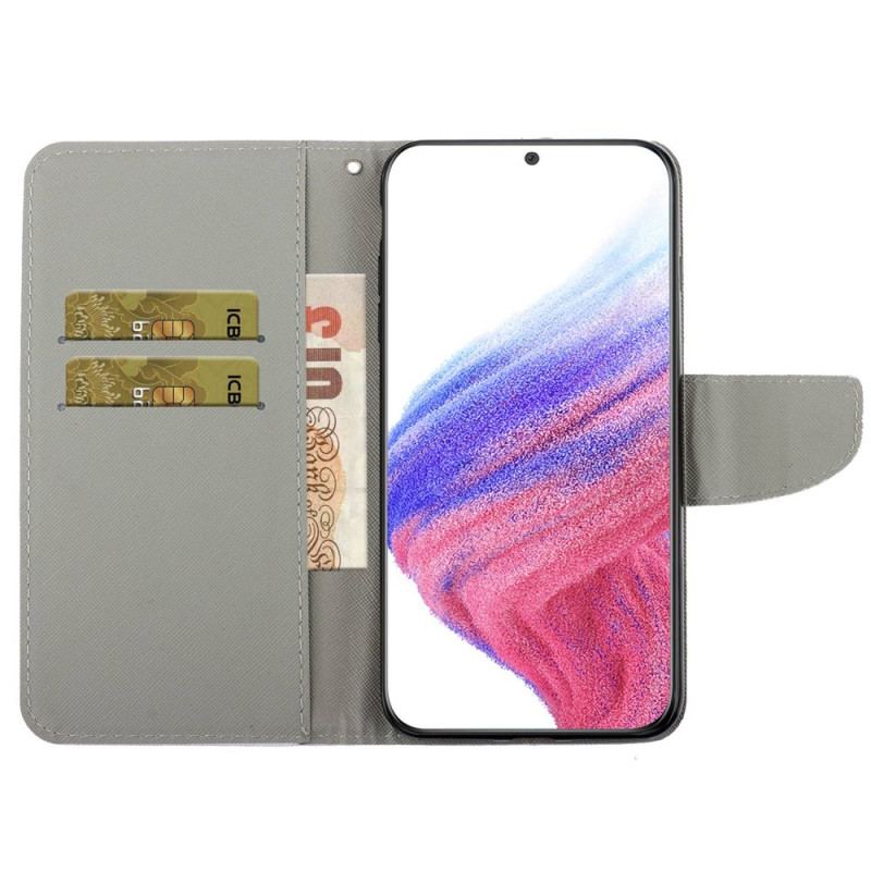 Housse Samsung Galaxy A53 5G Patchwork à Lanière