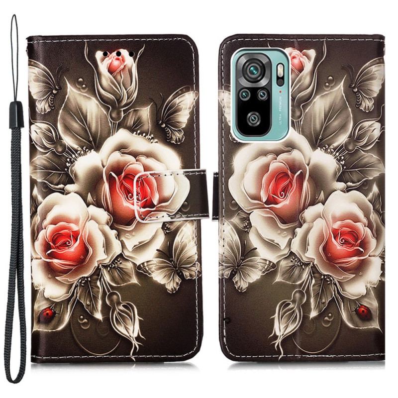 Housse Samsung Galaxy A53 5G Roses Dorées