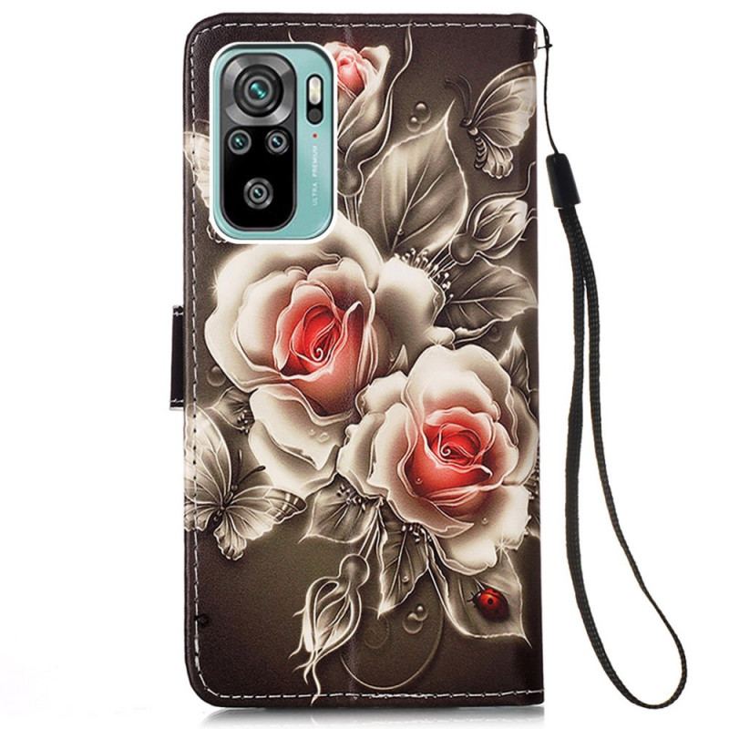 Housse Samsung Galaxy A53 5G Roses Dorées