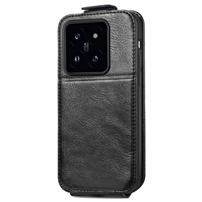 Housse Xiaomi 14T Pro Rabat Vertical Poche Zippée