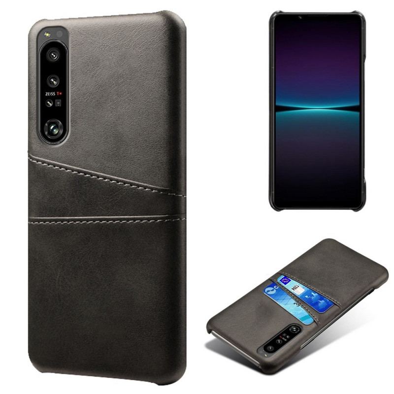 Coque Sony Xperia 1 IV Effet Cuir Porte-Cartes