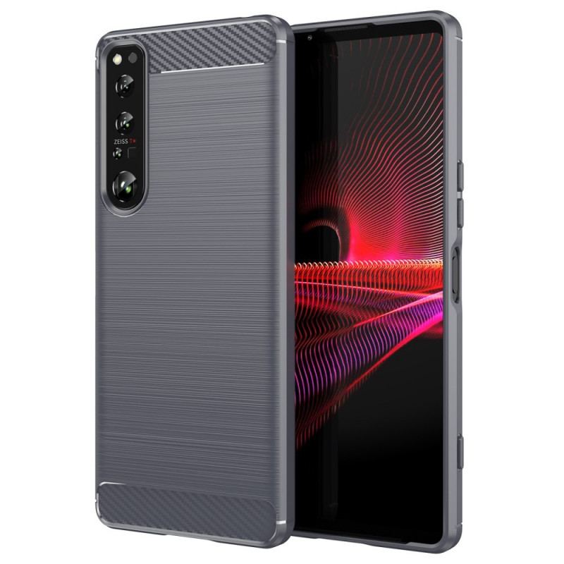 Coque Sony Xperia 1 IV Fibre Carbone Brossée