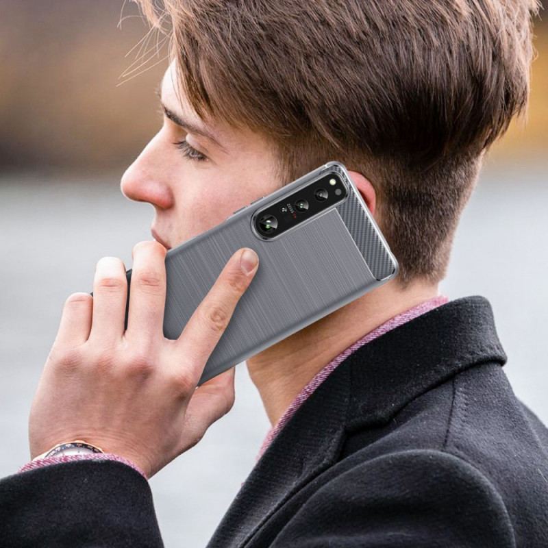 Coque Sony Xperia 1 IV Fibre Carbone Brossée