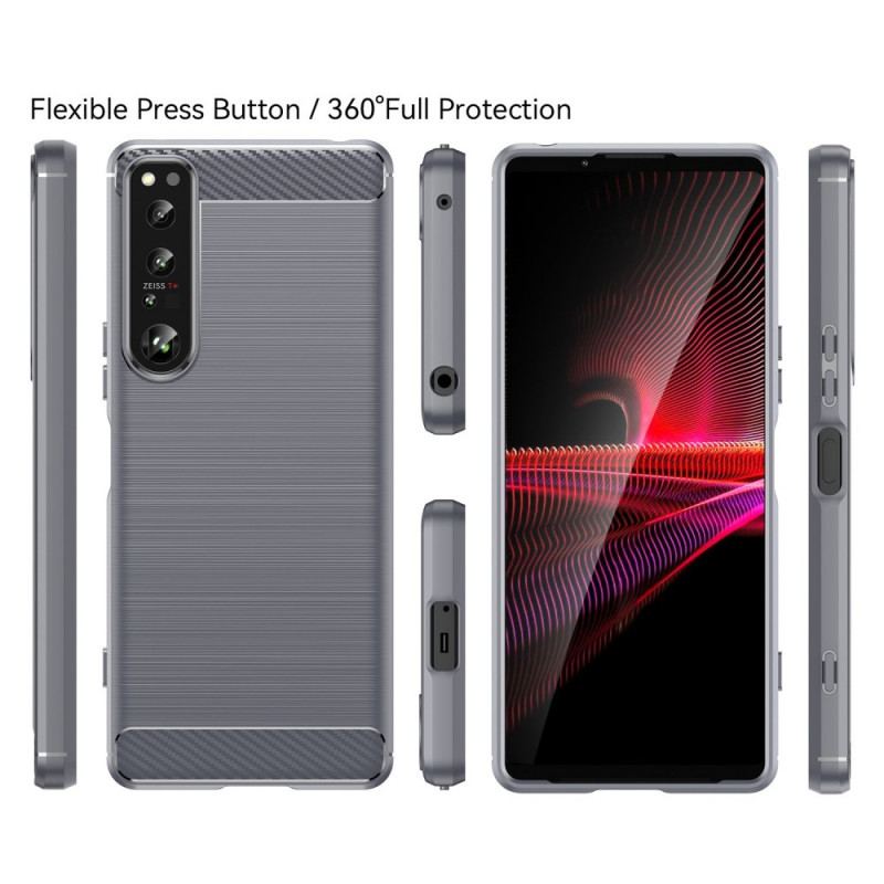 Coque Sony Xperia 1 IV Fibre Carbone Brossée