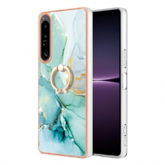 Coque Sony Xperia 1 IV Marbre avec Anneau-Support