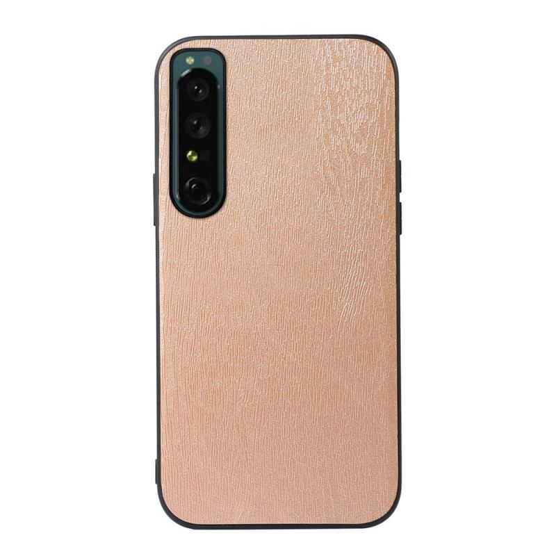 Coque Sony Xperia 1 IV Simili Cuir Texture Bois