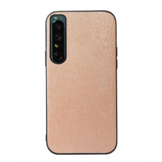 Coque Sony Xperia 1 IV Simili Cuir Texture Bois