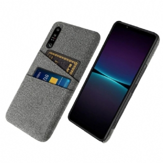 Coque Sony Xperia 1 IV Tissu Porte-Cartes