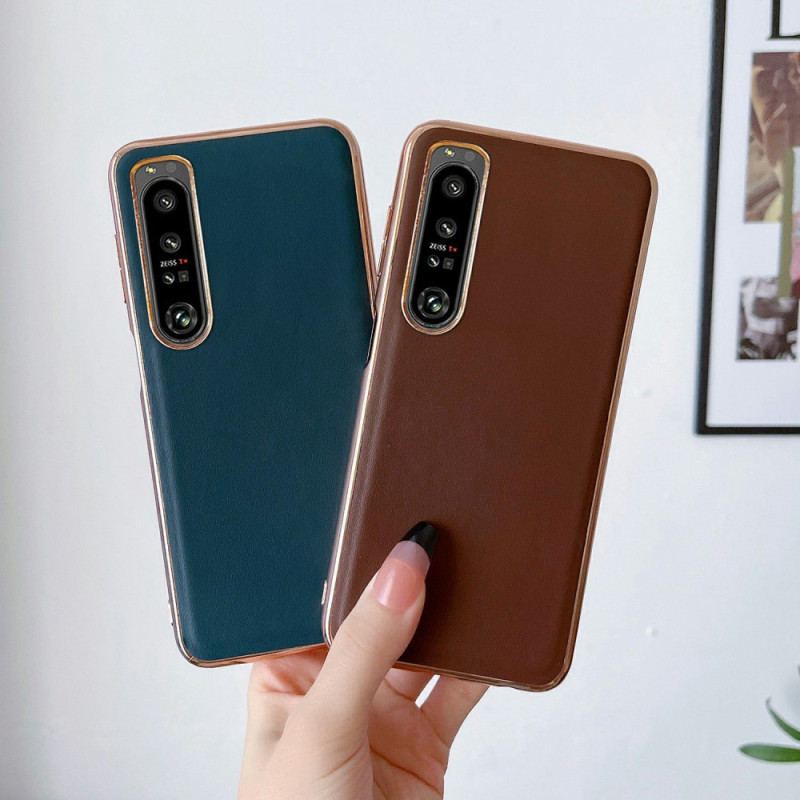 Coque Sony Xperia 1 IV Véritable Cuir Color