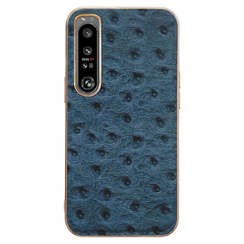 Coque Sony Xperia 1 IV Véritable Cuir Style Autruche