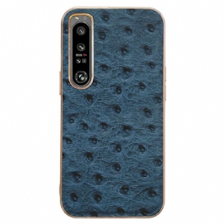 Coque Sony Xperia 1 IV Véritable Cuir Style Autruche