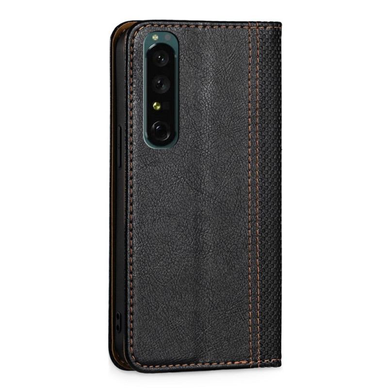 Flip Cover Sony Xperia 1 IV Simili Cuir Vintage