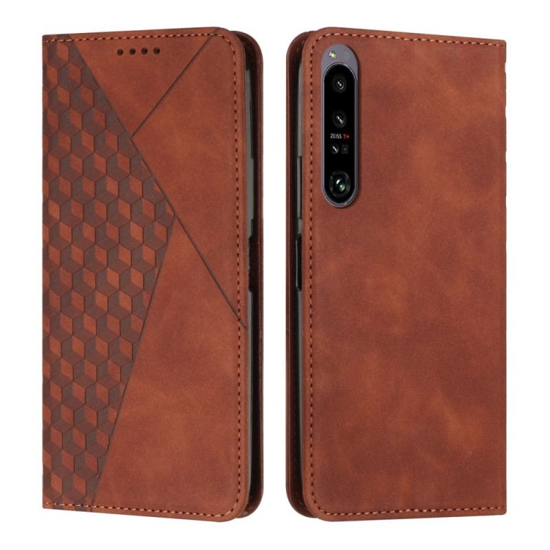 Flip Cover Sony Xperia 1 IV Style Cuir Motif 3D