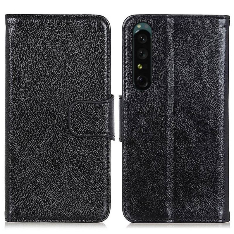 Housse Sony Xperia 1 IV Cuir Nappa Fendu