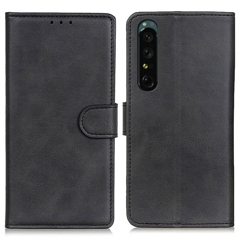 Housse Sony Xperia 1 IV Effet Cuir Mat