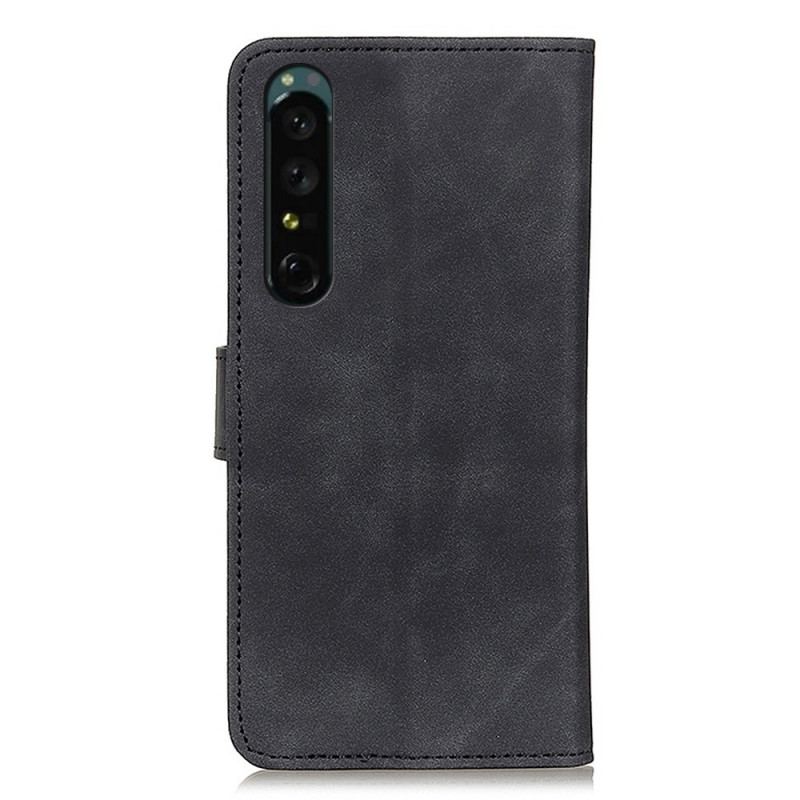 Housse Sony Xperia 1 IV Effet Cuir Vintage KHAZNEH