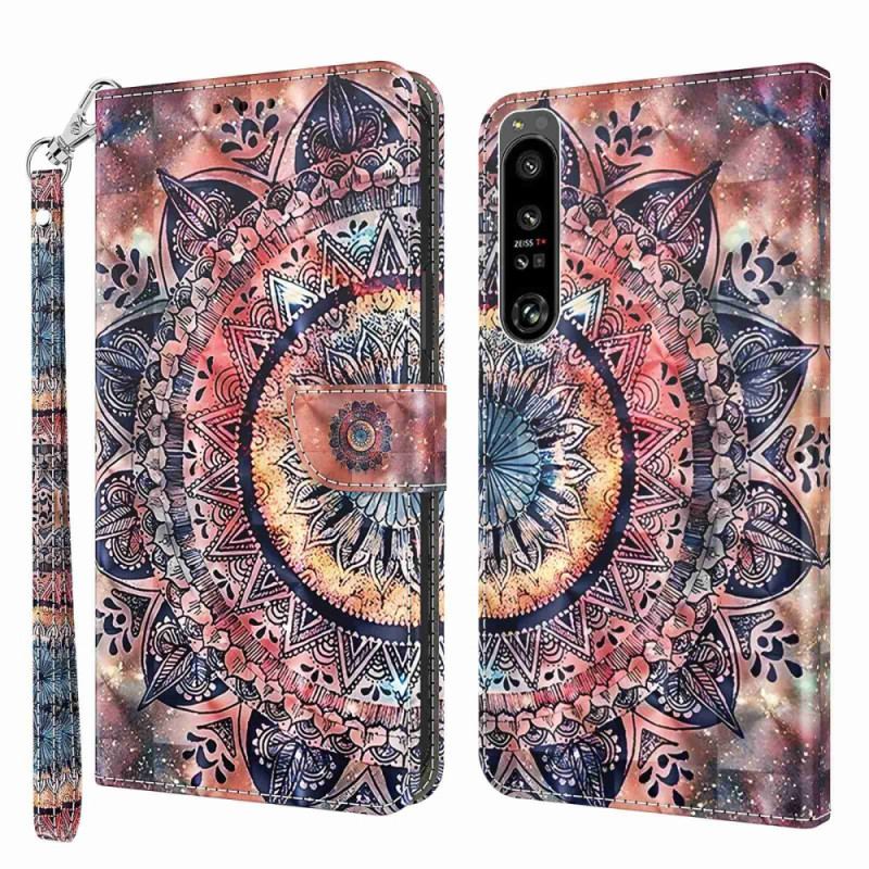 Housse Sony Xperia 1 IV Mandala Coloré à Lanière