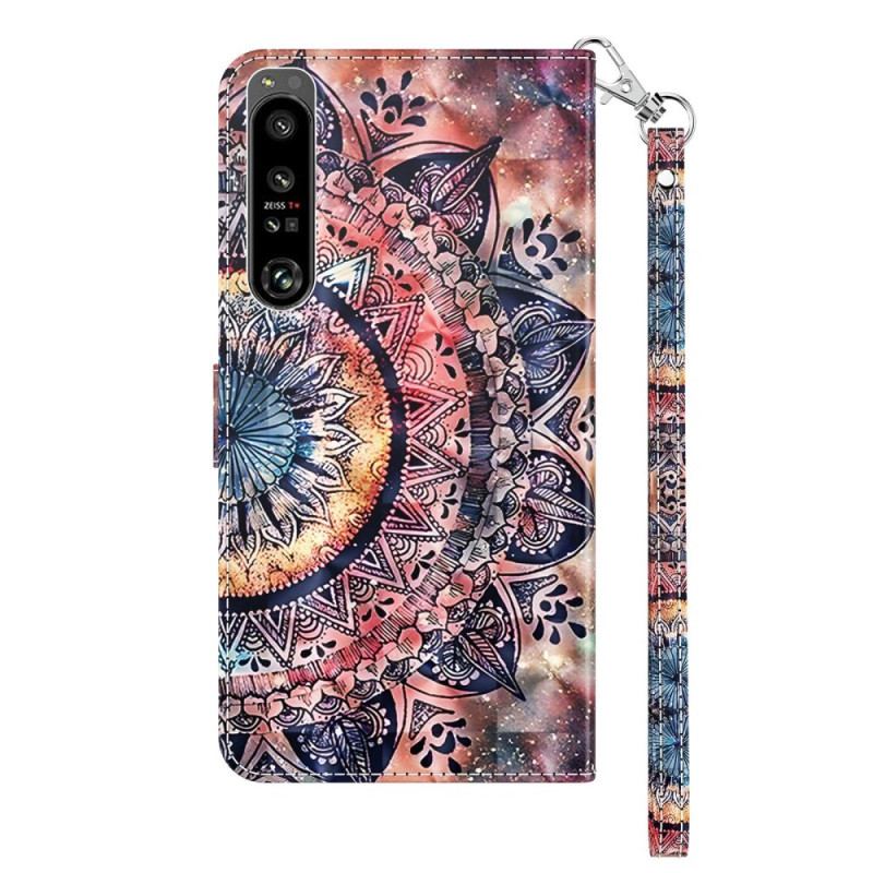 Housse Sony Xperia 1 IV Mandala Coloré à Lanière