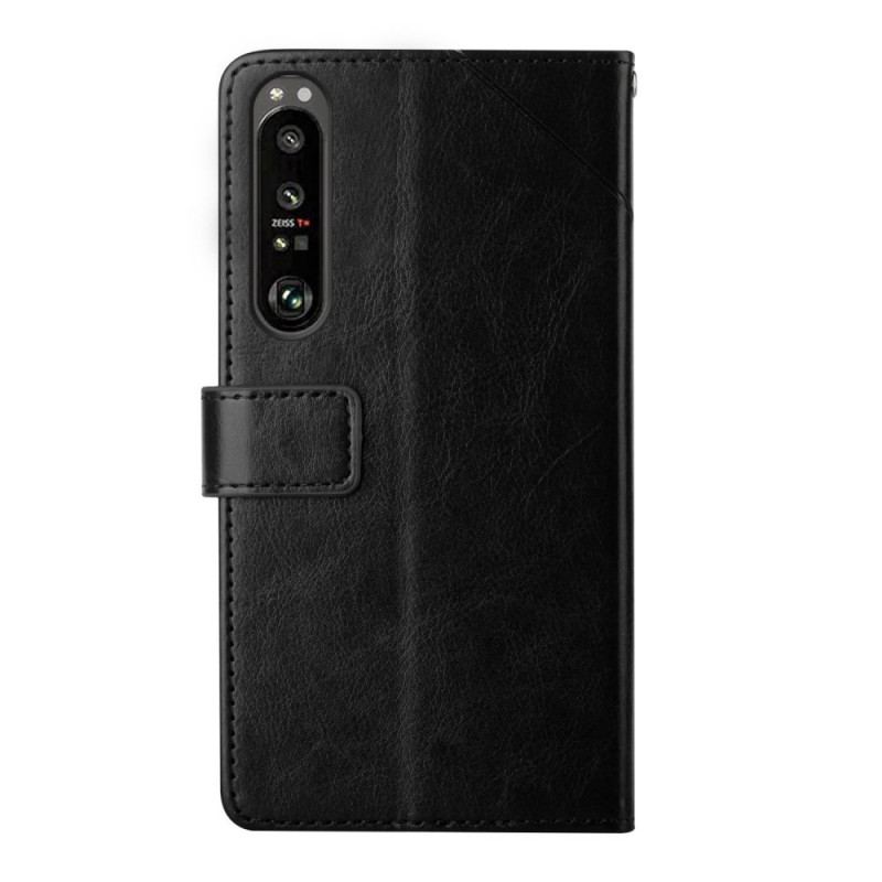 Housse Sony Xperia 1 IV Motif Y à Lanière