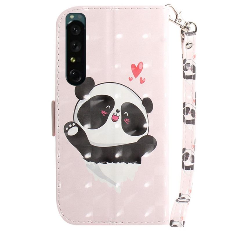 Housse Sony Xperia 1 IV Petit Panda à Lanière