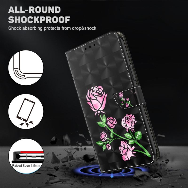 Housse Sony Xperia 1 IV Roses avec Lanière