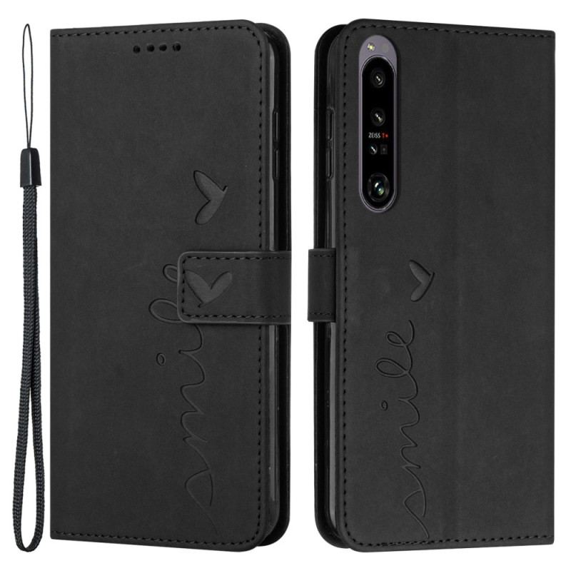 Housse Sony Xperia 1 IV Smile avec Lanière