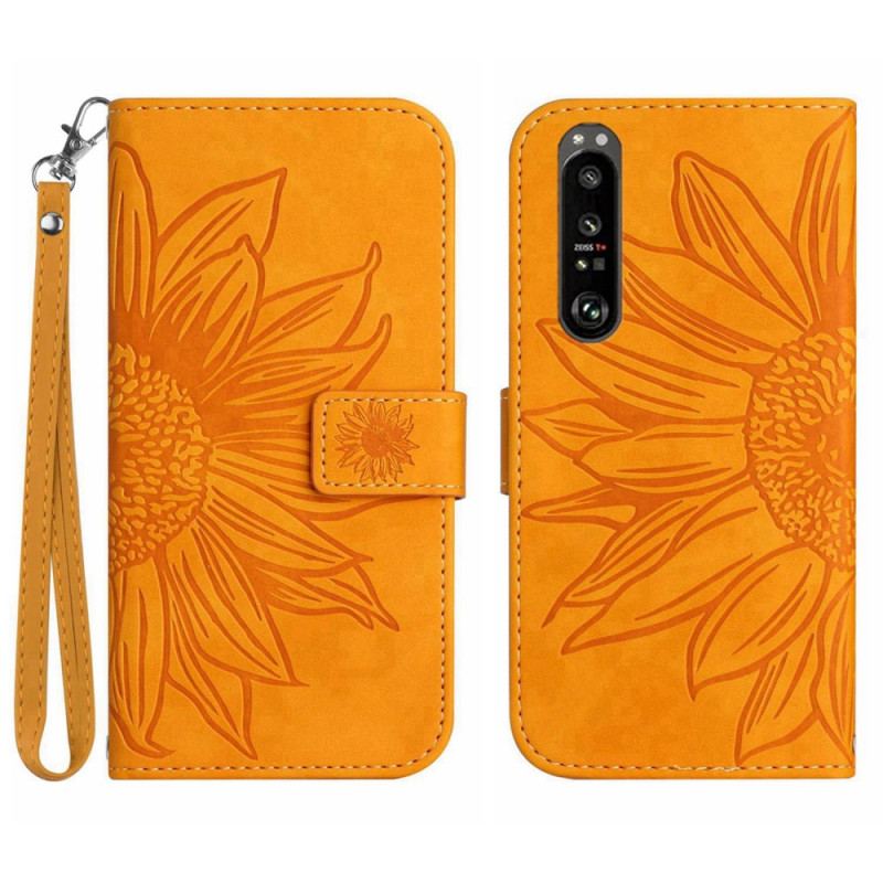 Housse Sony Xperia 1 IV Tournesol à Lanière