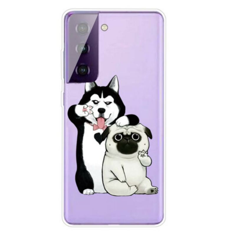 Coque Samsung Galaxy S21 FE Drôles de Chiens