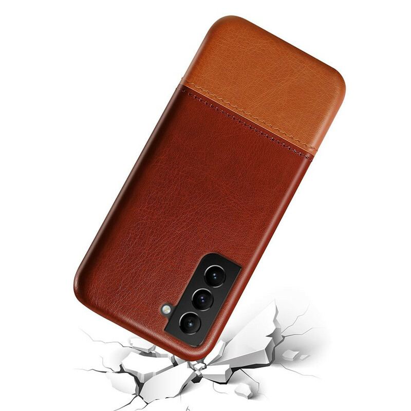 Coque Samsung Galaxy S21 FE Effet Cuir Bicolore KSQ