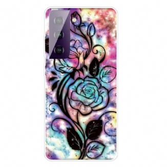 Coque Samsung Galaxy S21 FE Fleurs Graphiques