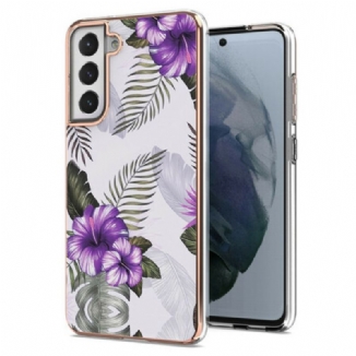 Coque Samsung Galaxy S21 FE Fleurs Violettes