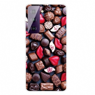 Coque Samsung Galaxy S21 FE Flexible Chocolat