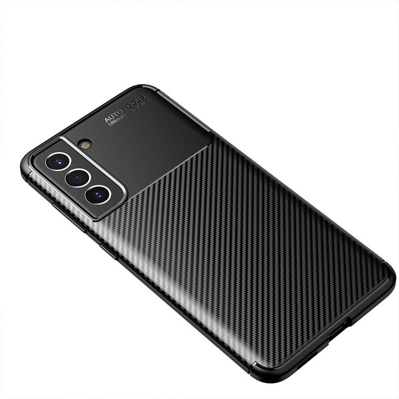 Coque Samsung Galaxy S21 FE Flexible Texture Fibre Carbone