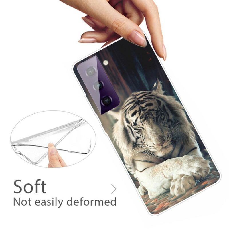 Coque Samsung Galaxy S21 FE Flexible Tigre