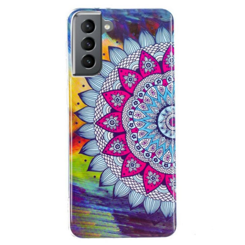 Coque Samsung Galaxy S21 FE Mandala Coloré Fluorescente