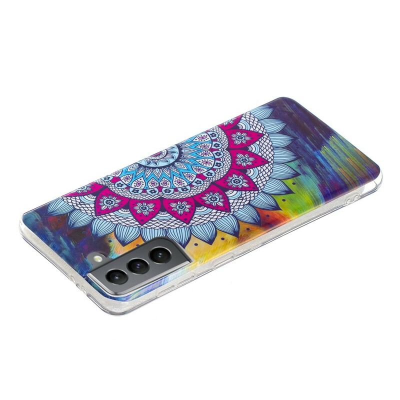 Coque Samsung Galaxy S21 FE Mandala Coloré Fluorescente