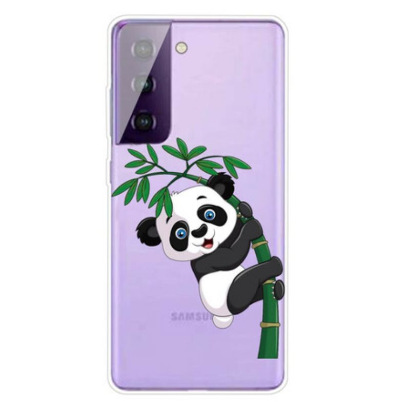 Coque Samsung Galaxy S21 FE Panda Sur Le Bambou