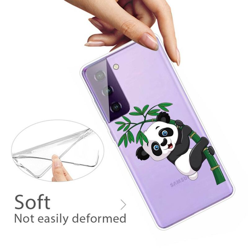 Coque Samsung Galaxy S21 FE Panda Sur Le Bambou