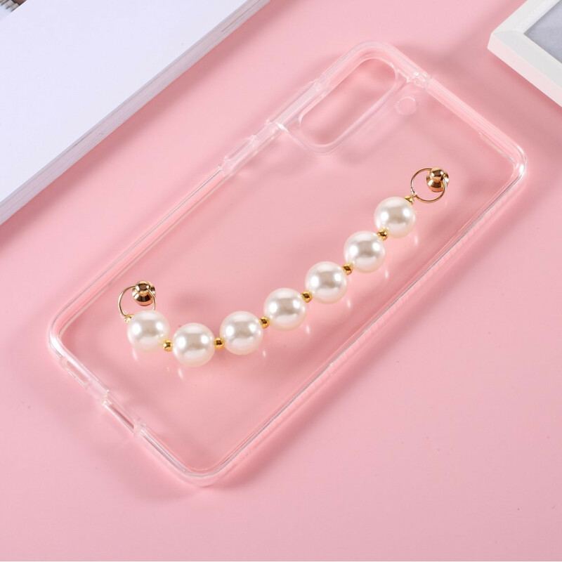 Coque Samsung Galaxy S21 FE Silicone Bracelet Perles