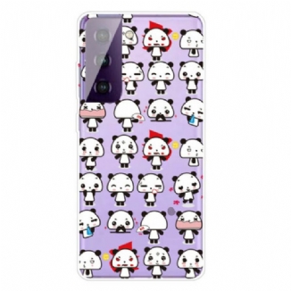 Coque Samsung Galaxy S21 FE Transparente Funny Pandas