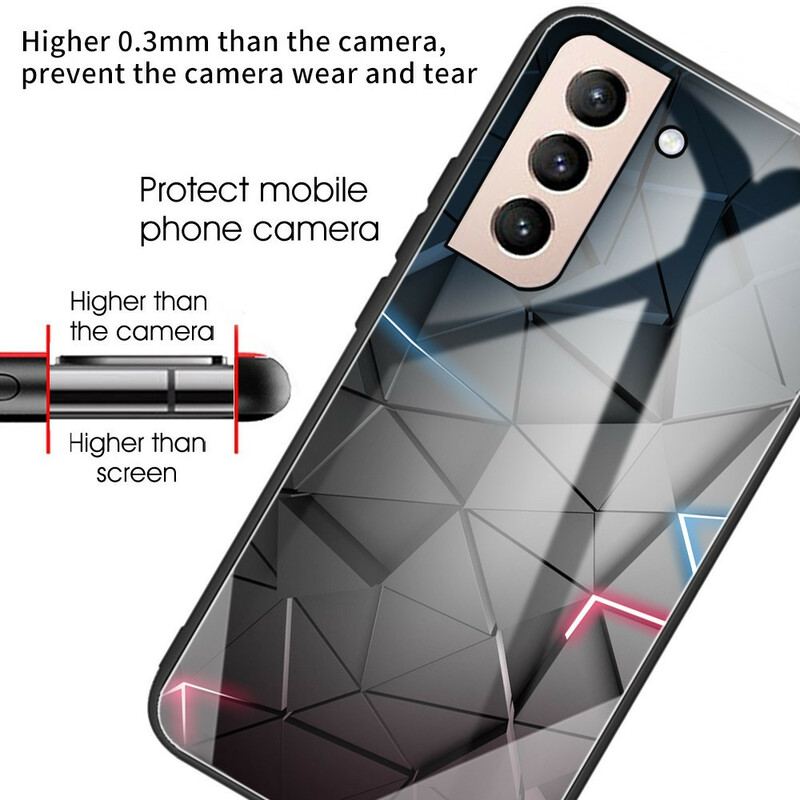 Coque Samsung Galaxy S21 FE Verre Trempé Géométrie