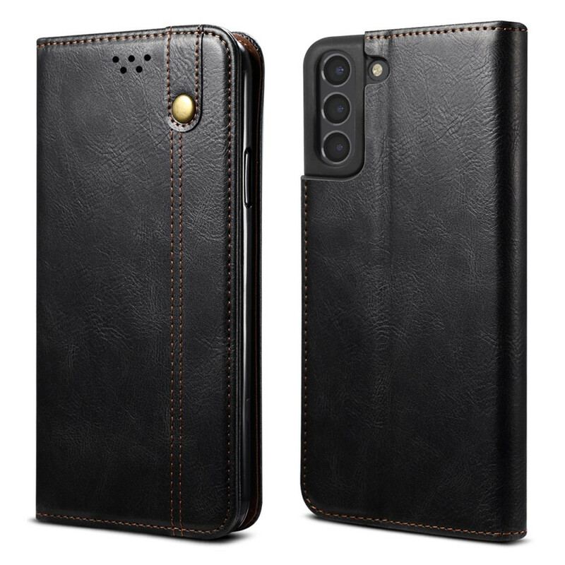 Flip Cover Samsung Galaxy S21 FE Simili Cuir Ciré