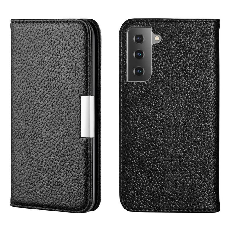 Flip Cover Samsung Galaxy S21 FE Simili Cuir Litchi Ultra Chic