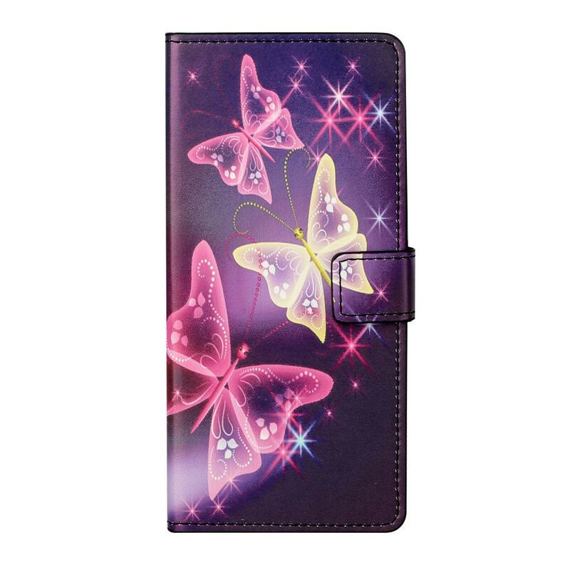 Housse Samsung Galaxy S21 FE Papillons et Fleurs