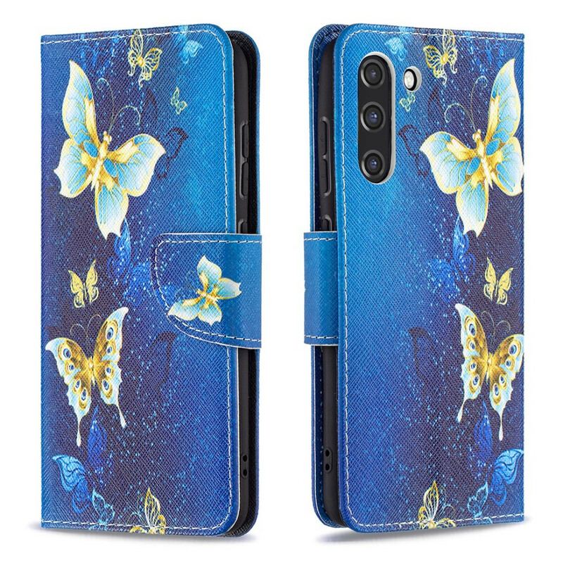 Housse Samsung Galaxy S21 FE Papillons Rois