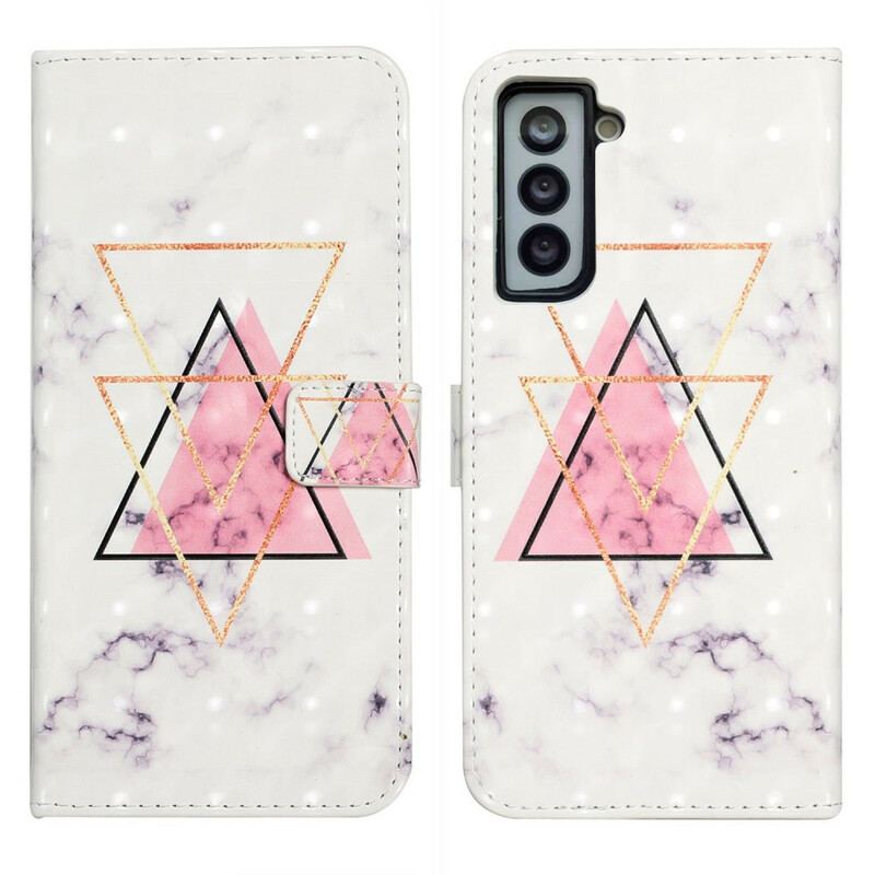 Housse Samsung Galaxy S21 FE Triangle en paillettes