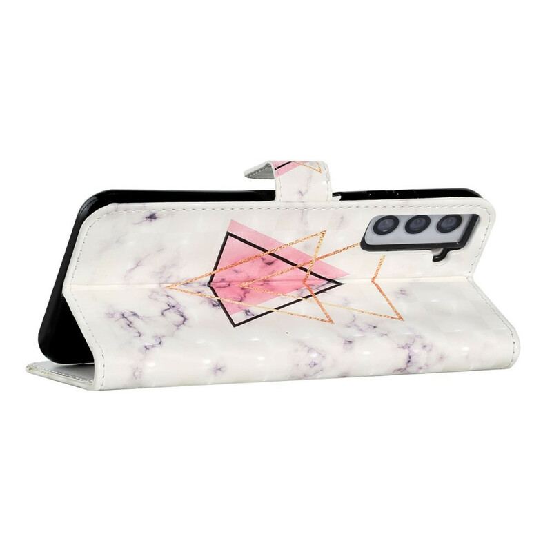 Housse Samsung Galaxy S21 FE Triangle en paillettes