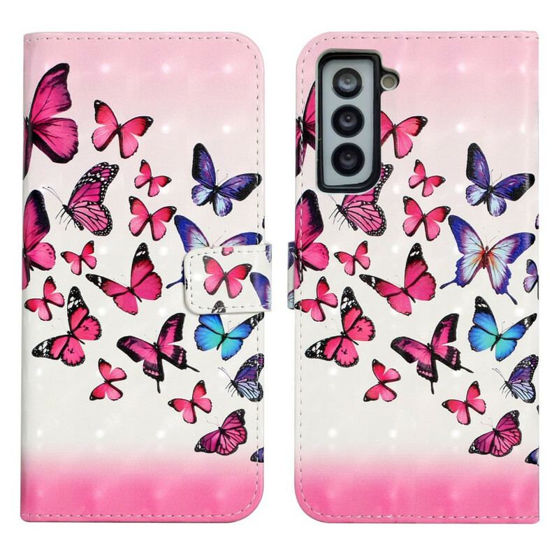 Housse Samsung Galaxy S21 FE Vol de Papillons