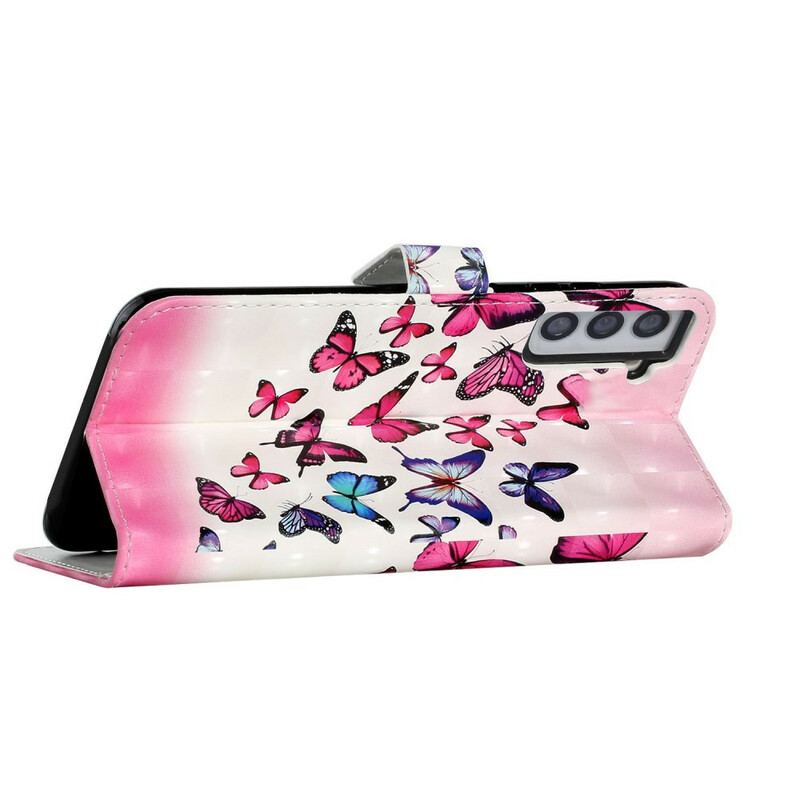 Housse Samsung Galaxy S21 FE Vol de Papillons