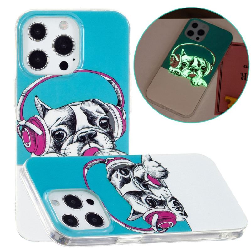 Coque iPhone 15 Pro Max Fluorescente Chien